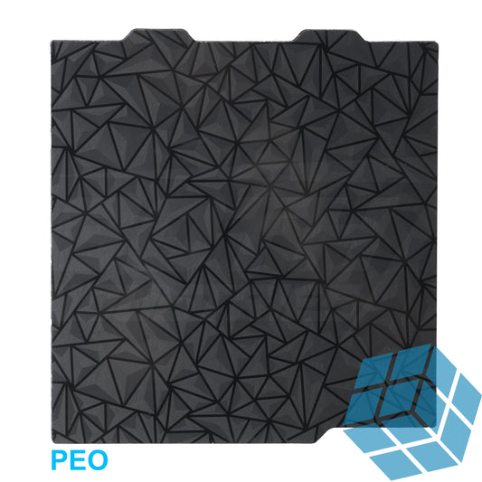 Druckbett doppelseitig PEO+PET Dreieck- und Carbonmuster